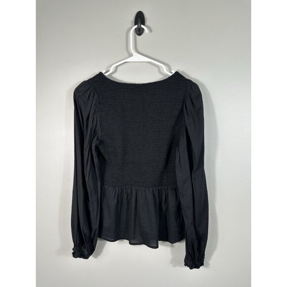 Old Navy Top‎ Womens Small Lot Of 2 Dark Floral Peasant Smocked Boho - Picture 3 of 16